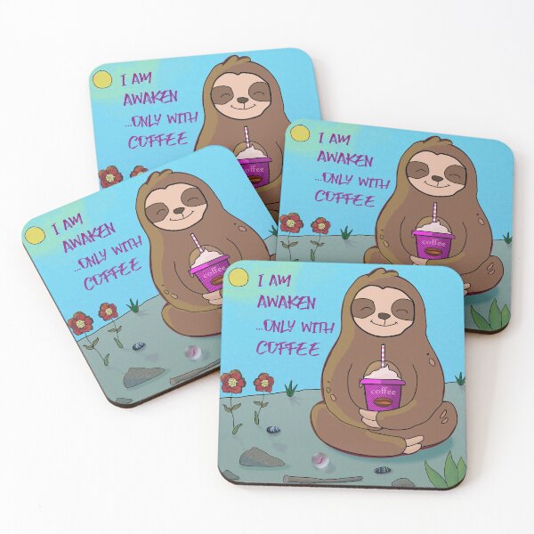 Item preview, Awaken Sloth ...Only With Coffee designed and sold by lazarosdesign.