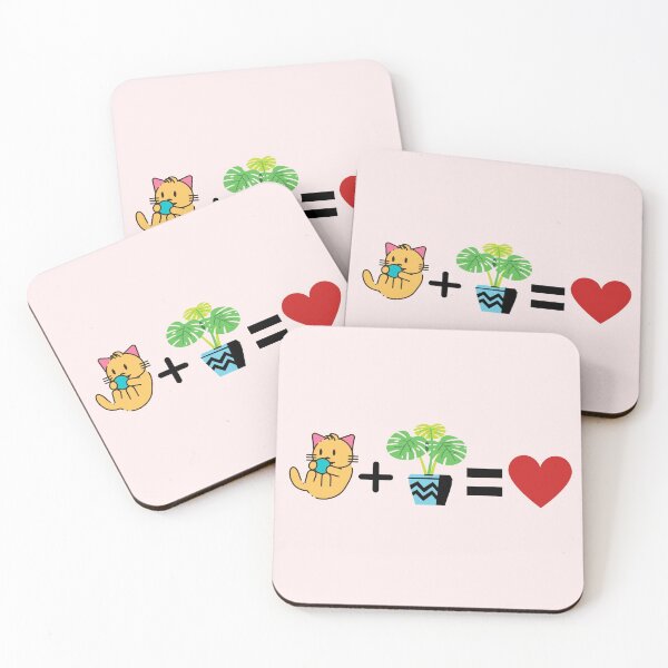 Item preview, A Cat +Plant =love stick designed and sold by StickerLadies.