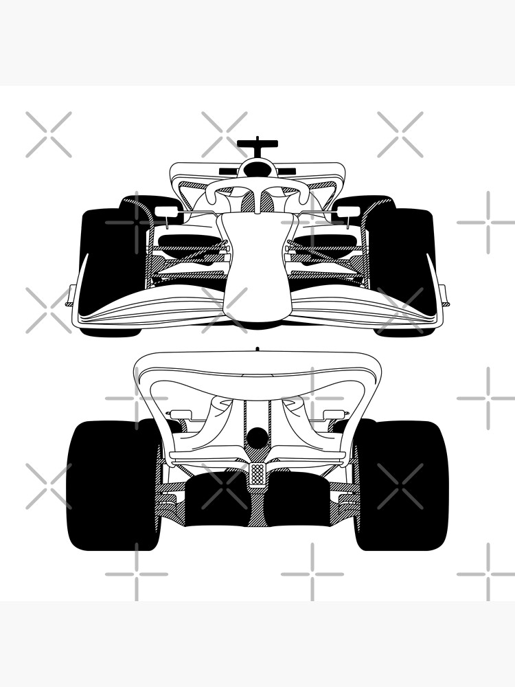 F1 2022 Car Black Photographic Print For Sale By Javalinsta Redbubble