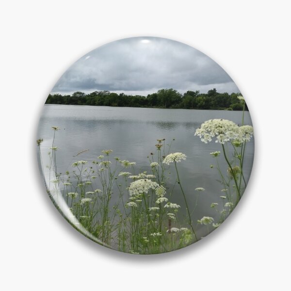 Item preview, Flowers by the Lake on a Stormy Day designed and sold by ElphCreations.