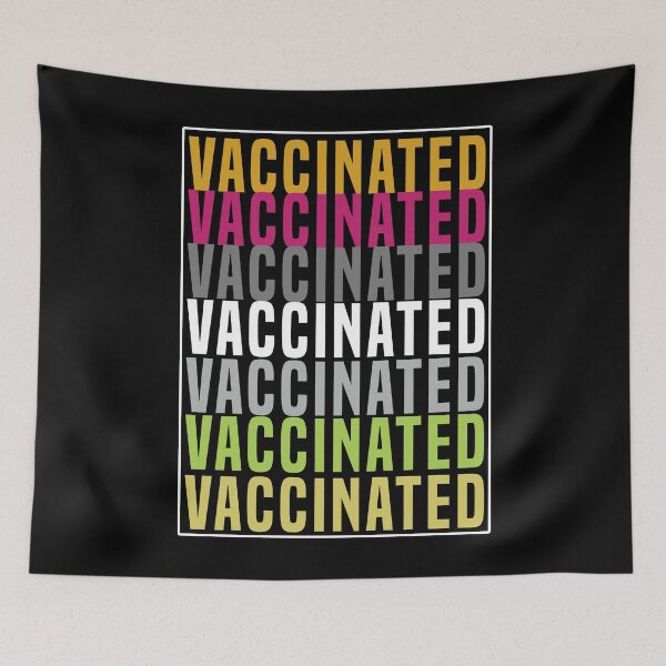 Item preview, Vaccinated Typography Repetition designed and sold by Color-Sparkle.