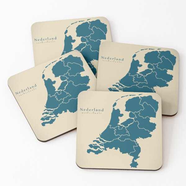 Item preview, Modern Map - Netherlands with provinces map NL designed and sold by Ingo Menhard.