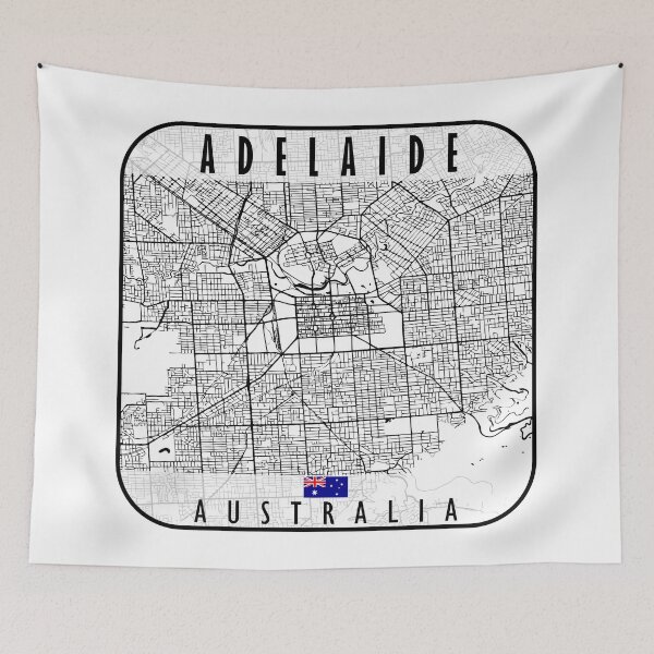 Artikelvorschau, Adelaide Karte Australien entworfen und verkauft von hatimelhag.
