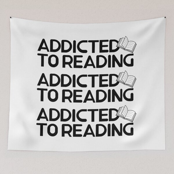 Item preview, Addicted to Reading - black letters designed and sold by dkdk-kdk.