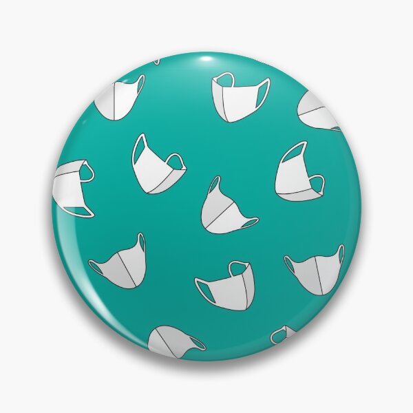 Item preview, Mask Illustration Pattern (Turquoise) designed and sold by goal-getter.