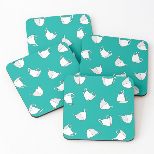 Item preview, Mask Illustration Pattern (Turquoise) designed and sold by goal-getter.