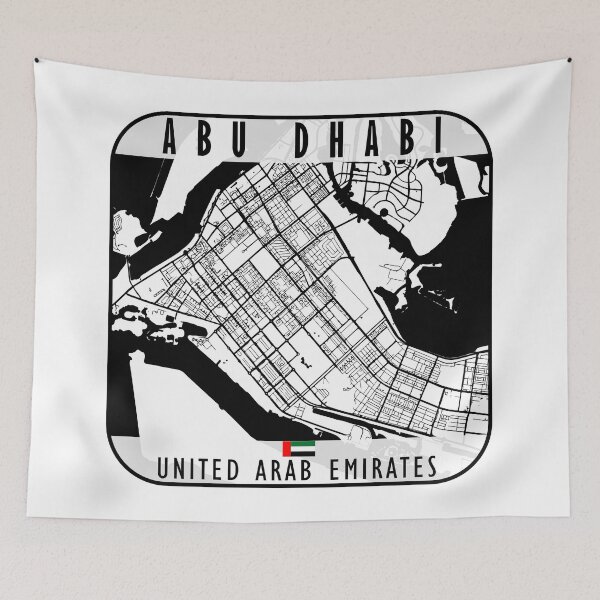 Item preview, Abu Dhabi Map UAE designed and sold by hatimelhag.