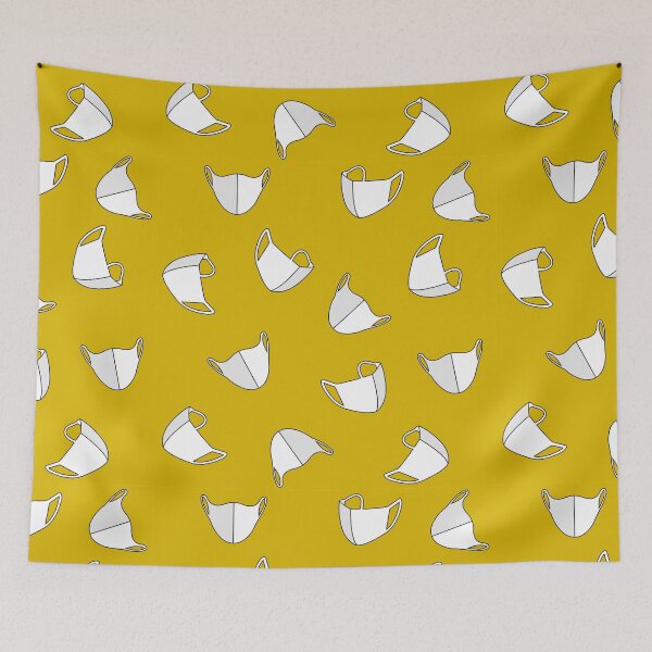 Item preview, Mask Illustration Pattern (Yellow) designed and sold by goal-getter.