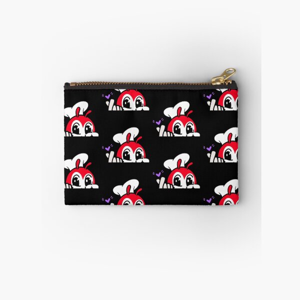 Item preview, JOLLIBEE PEEKING FINGER HEART FILIPINO STICKER BLACK designed and sold by aydapadi.