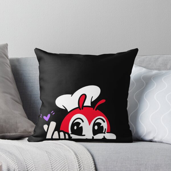 Item preview, JOLLIBEE PEEKING FINGER HEART FILIPINO STICKER BLACK designed and sold by aydapadi.