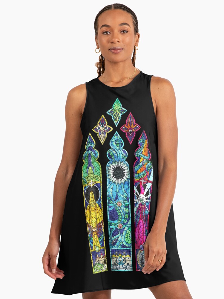 Elder Gods Stained Glass" A-Line Dress for Sale by chriskprints | Redbubble