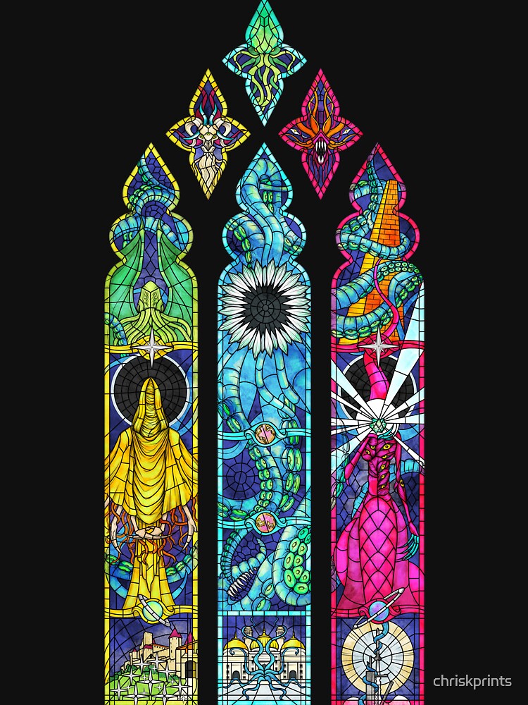 "Elder Gods Stained Glass" Tshirt for Sale by chriskprints Redbubble
