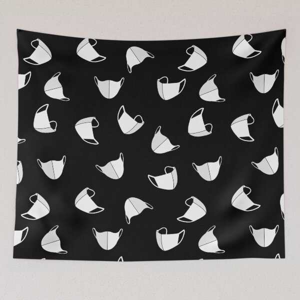 Item preview, Mask Illustration Pattern (Black) designed and sold by goal-getter.