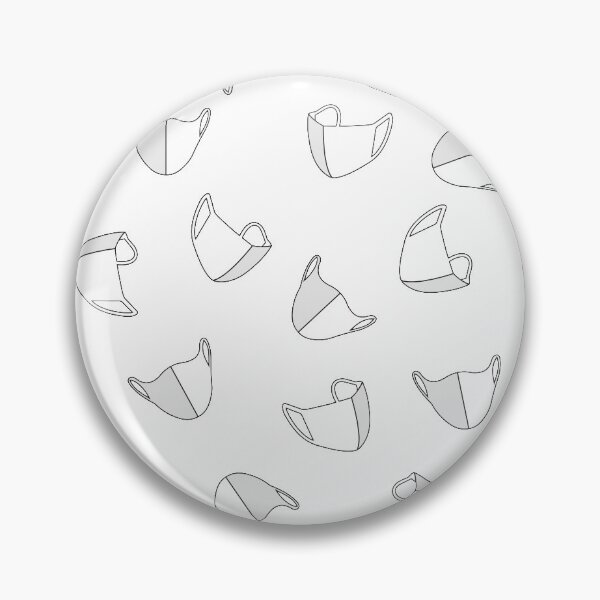 Item preview, Mask Illustration Pattern (White) designed and sold by goal-getter.