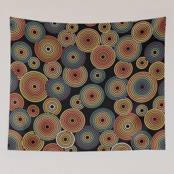 Item preview, Aboriginal Art Aborigine Australian Indigenous aboriginal Flag autochthon Bigambul Points Circle Autumn Day Gift Dotart For Mother dotart Sister Painting Mom Mosaic designed and sold by MeryemSpace.