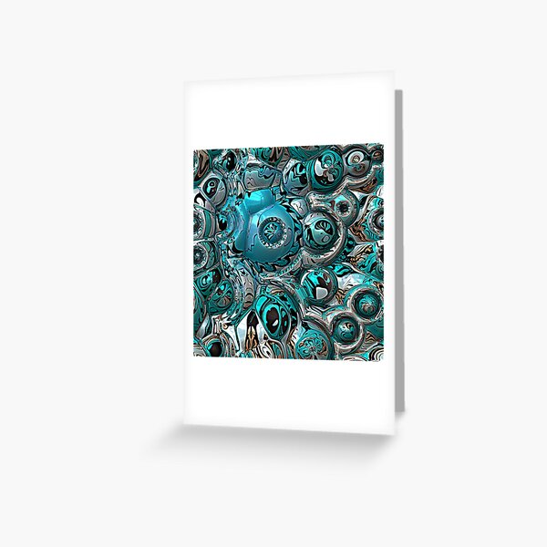 Aquamarine Abstract Greeting Card