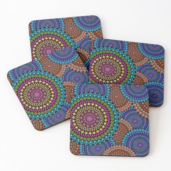 Item preview, Aboriginal Art Aborigine Australian Indigenous aboriginal Flag autochthon Bigambul Points Circle Autumn Day Gift For Mother dotart Sister Painting Mom Mosaic designed and sold by MeryemSpace.