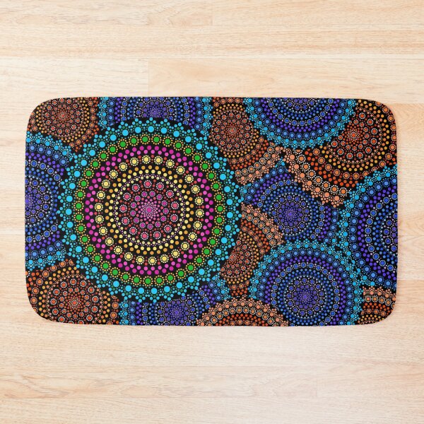 Item preview, Aboriginal Art Aborigine Australian Indigenous aboriginal Flag autochthon Bigambul Points Circle Autumn Day Gift For Mother dotart Sister Painting Mom Mosaic designed and sold by MeryemSpace.