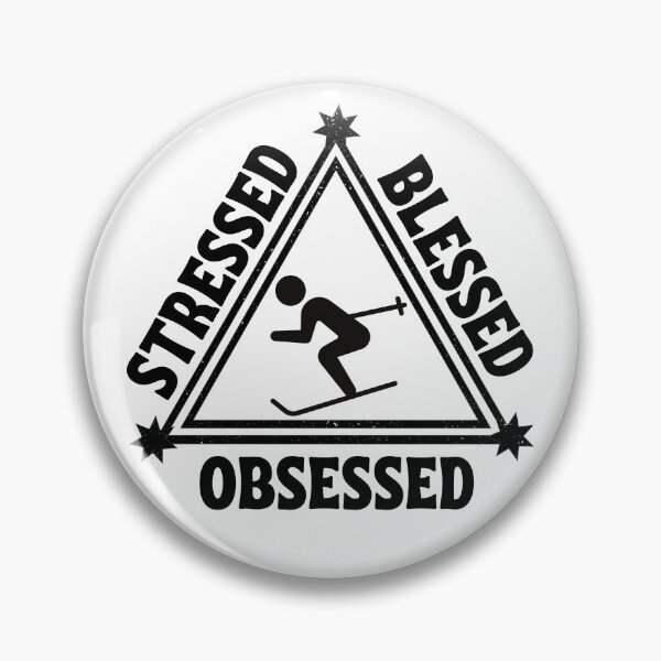 Item preview, Skiing: Stressed. Blessed. Obsessed. designed and sold by TheGreenGoat.