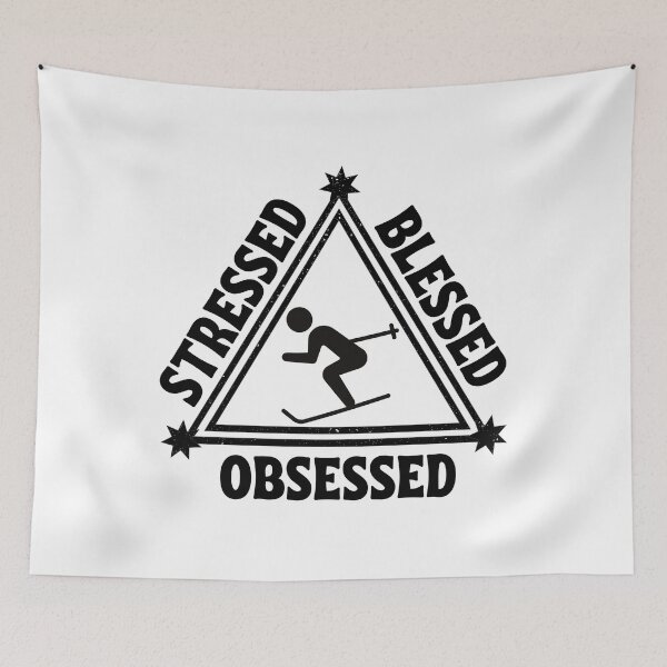 Item preview, Skiing: Stressed. Blessed. Obsessed. designed and sold by TheGreenGoat.