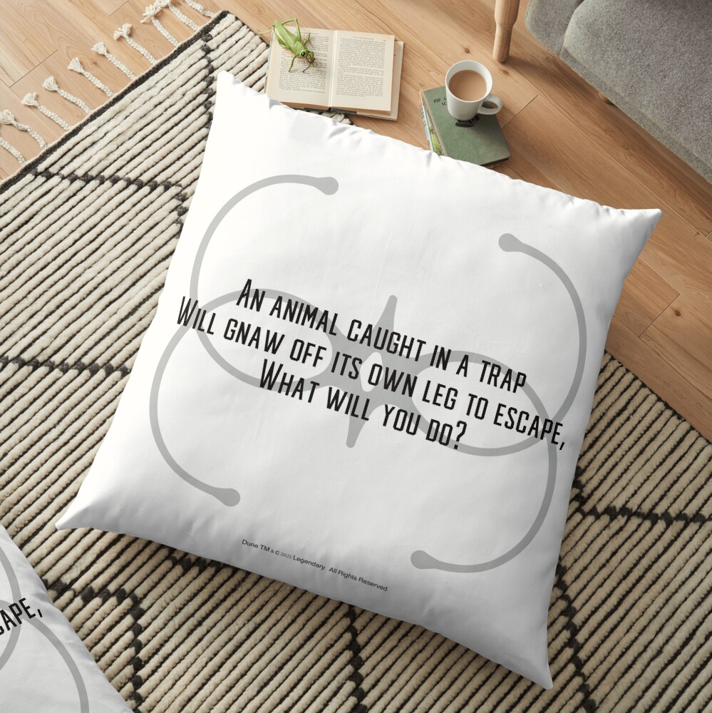 An animal caught in a trap-Dune Movie-Bene Gesserit Pain Box Floor Pillow