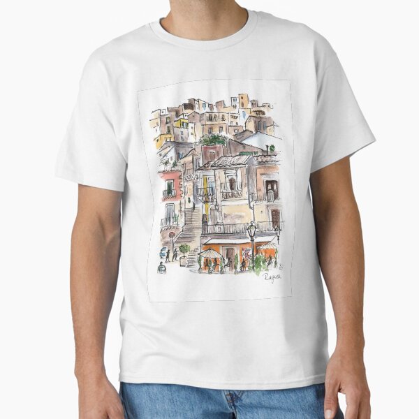 Item preview, Ragusa Sicily – watercolor art italian summer designed and sold by happyartworld.