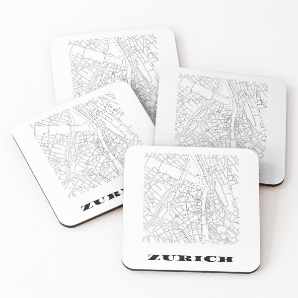 Item preview, Map of Zurich Switzerland Scandinavian Minimalist Line Drawing  designed and sold by Designedbysm.