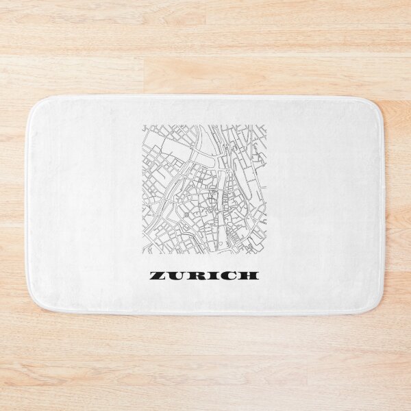 Item preview, Map of Zurich Switzerland Scandinavian Minimalist Line Drawing  designed and sold by Designedbysm.