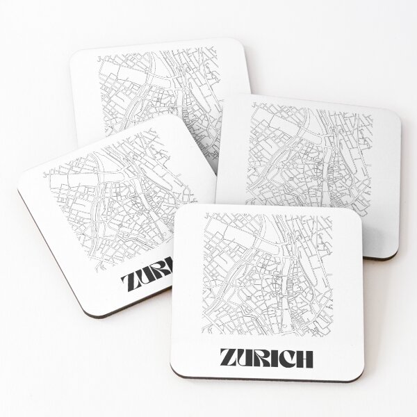 Item preview, Retro Map of Zurich Switzerland Scandinavian Minimalist Line Drawing  designed and sold by Designedbysm.