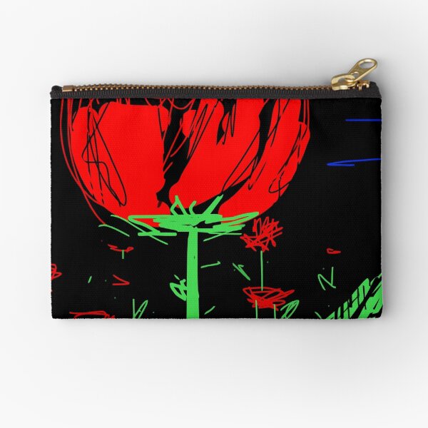 Red flower Zipper Pouch