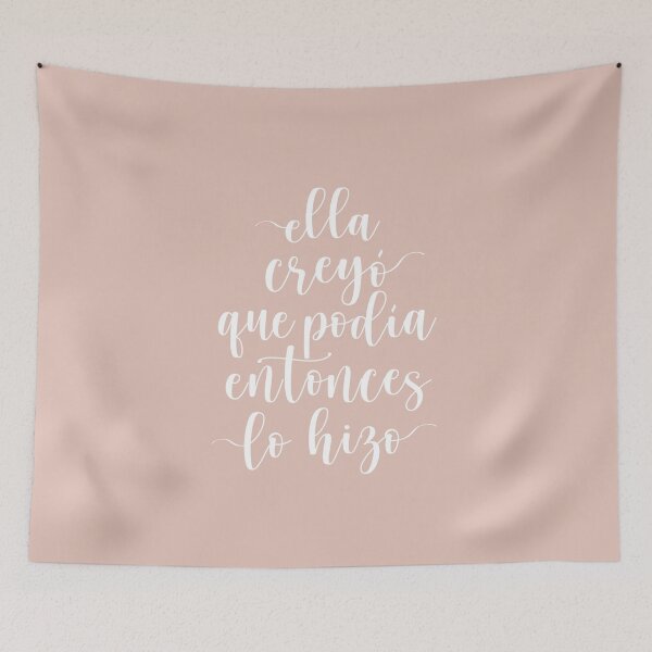 Item preview, Ella creyó que podía entonces lo hizo, Spanish quote designed and sold by Aryam Quotes.