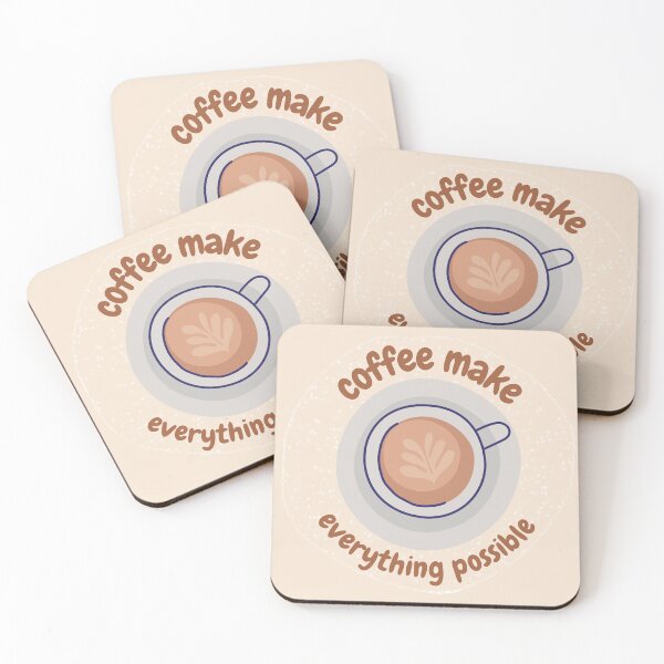 Item preview, Coffee Make Everything Possible Sticker designed and sold by art-and-sticker.