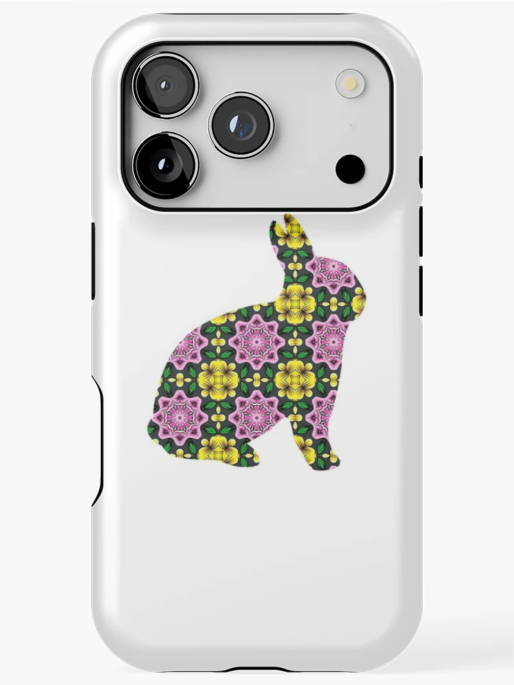 Thumbnail 1 of 4, iPhone Case, Floral Patterned Rabbit designed and sold by 9N20.