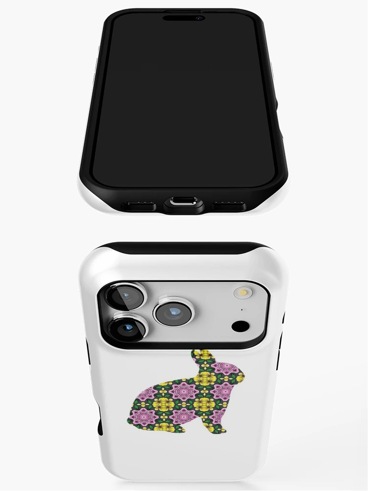 Thumbnail 3 of 4, iPhone Case, Floral Patterned Rabbit designed and sold by 9N20.