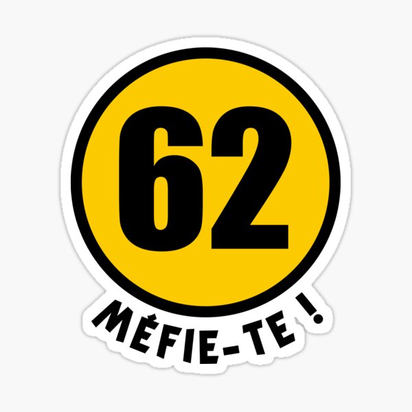 62, méfie-te ! Sticker