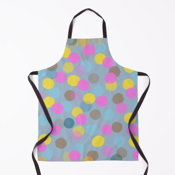 Aperçu de l'œuvre Coloré Bleu Jaune Rose Brun Aquarelle Polka Dots Motif sur Bleu créée et vendue par wenjunior.