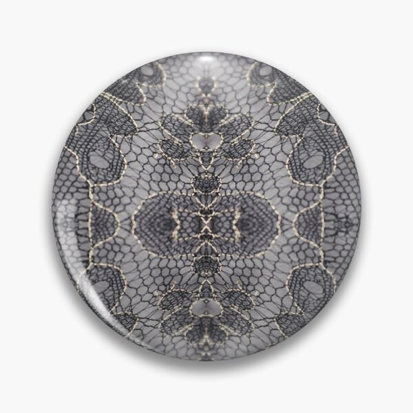 Item preview, Gold and Soft Grey Symmetric Floral Lace Pattern  designed and sold by LaceySkies.