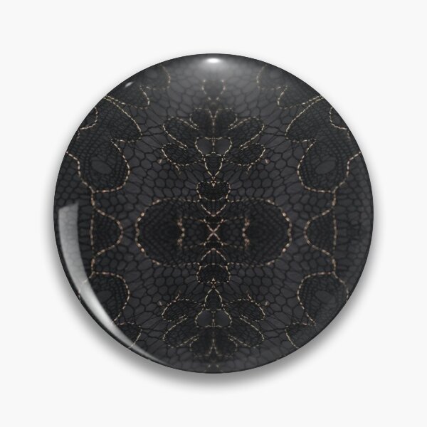 Item preview, Gold and Dark Grey Symmetric Floral Lace Pattern  designed and sold by LaceySkies.