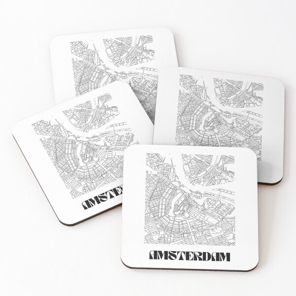 Item preview, Retro Map of Amsterdam Scandinavian Minimalist Line Drawing  designed and sold by Designedbysm.