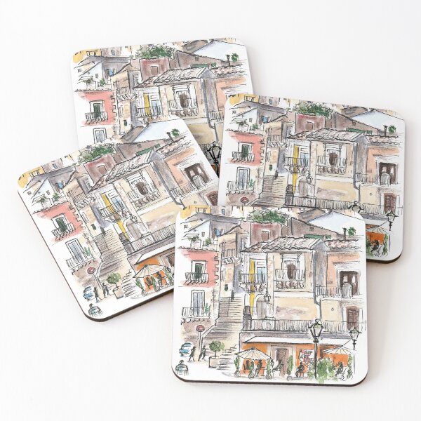 Item preview, Ragusa Sicily – watercolor art italian summer designed and sold by happyartworld.