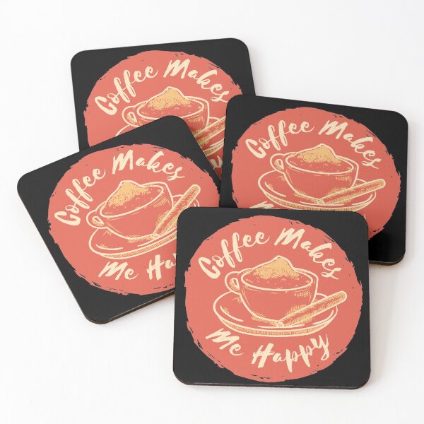 Item preview, Coffee Makes Me Happy Sticker designed and sold by art-and-sticker.