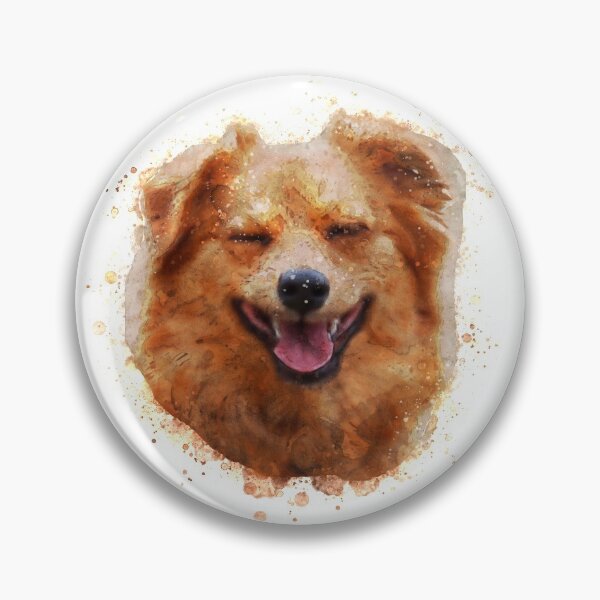 Artikelvorschau, Wasserteil des kreativen digitalen Ölgemäldes süßer Golden Retriever entworfen und verkauft von Nava Sophia.