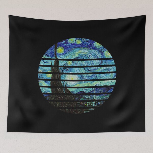 Item preview, Retro Sunset Style: Vincent Van Gogh's Starry Night designed and sold by friendlyspoon.