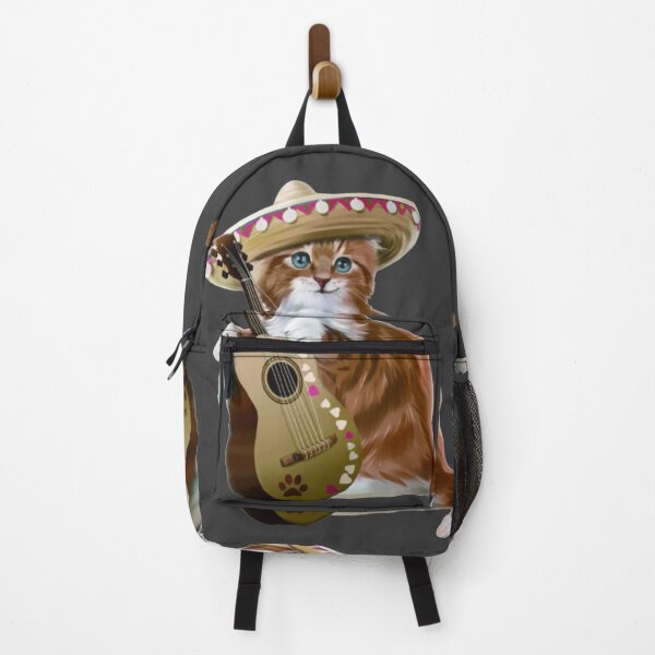 Item preview, The musician cat with his sombrero hat designed and sold by Karine Dupras.