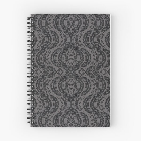 Item preview, Black and Grey Symmetric Floral Lace Pattern  designed and sold by LaceySkies.