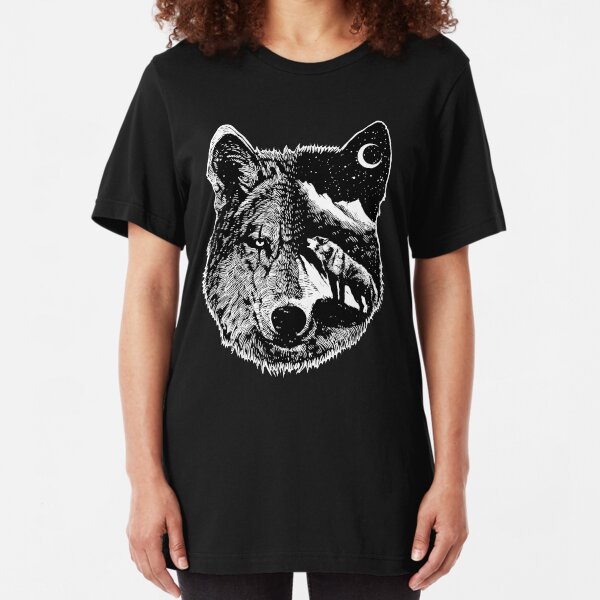 Night wolf Slim Fit T-Shirt