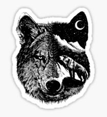 Night wolf Sticker