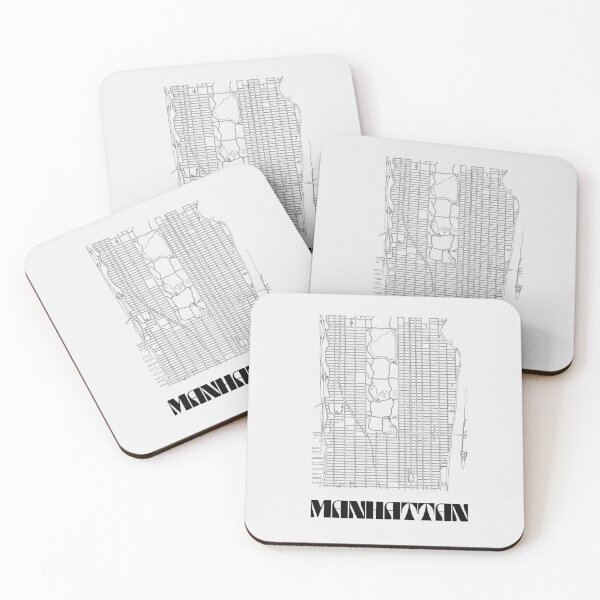 Item preview, Retro Map of Manhattan NYC Scandinavian Minimalist Line Drawing  designed and sold by Designedbysm.