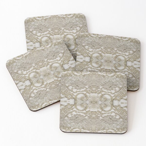 Item preview, Soft Gold Symmetric Floral Lace Pattern  designed and sold by LaceySkies.