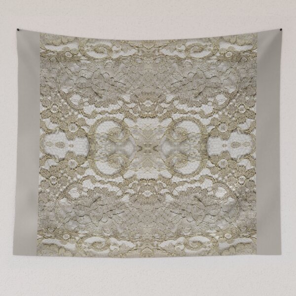 Item preview, Soft Gold Symmetric Floral Lace Pattern  designed and sold by LaceySkies.